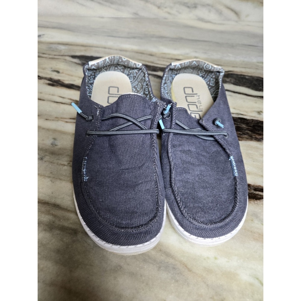 Hey Dude Wendy Women's Size 7 Gray Slip-On Sneakers Corduroy Carbon